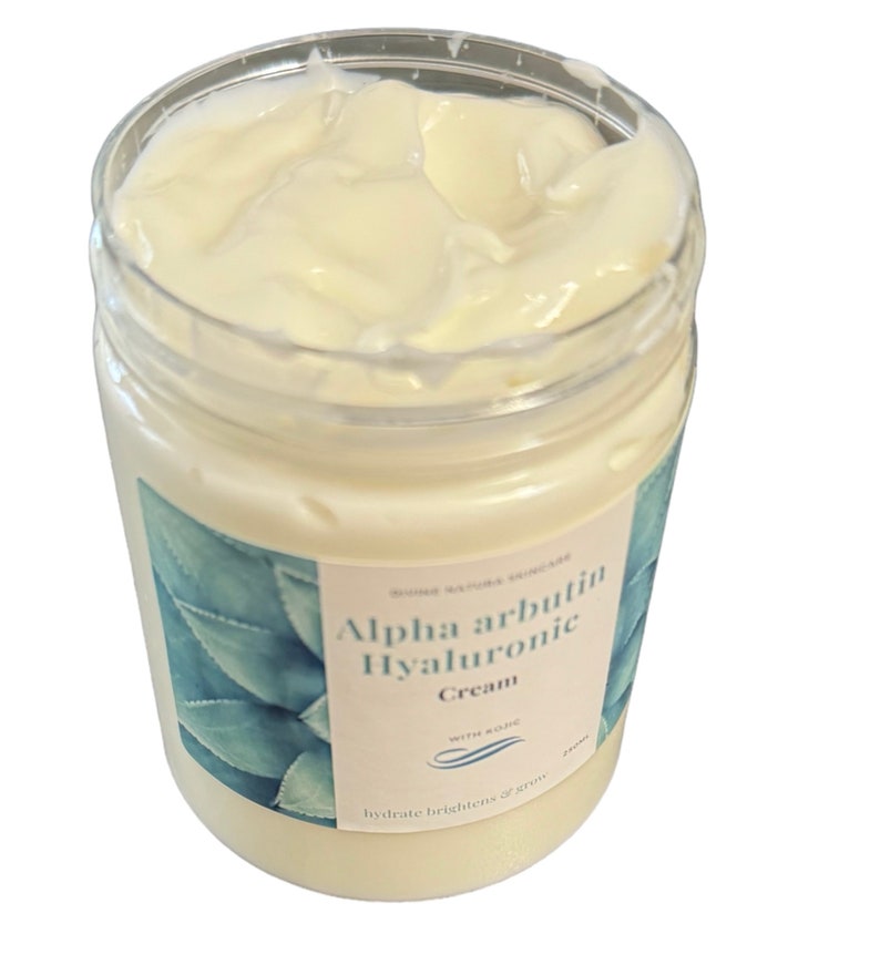 Alpha Arbutin and hyaluronic Brightening Body and face cream to reduces dark skin discoloration, improving clarity and to brighten skin tone zdjęcie 3