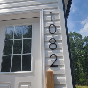 NO DRILLING REQUIRED 7.5" Vinyl Siding House Numbers Black or White