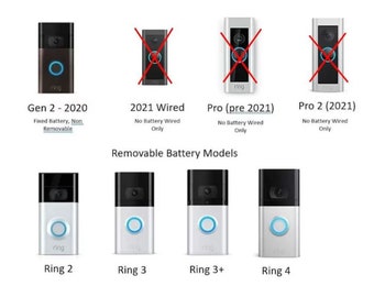 Ring Battery Doorbell Universal Mount (1, 2, 3, Plus, 4) Mounts
