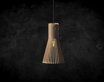Lámpara Nórdica Ditte | Lámpara colgante | Forma de triángulo | Contrachapado | Descarga digital | Artesanía láser | IA, DWG, DXF