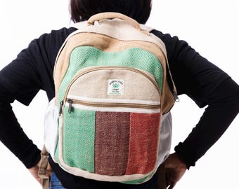 Hemp backpack Made in Nepal, hemp from the Himalayas, hemp bag, backpack