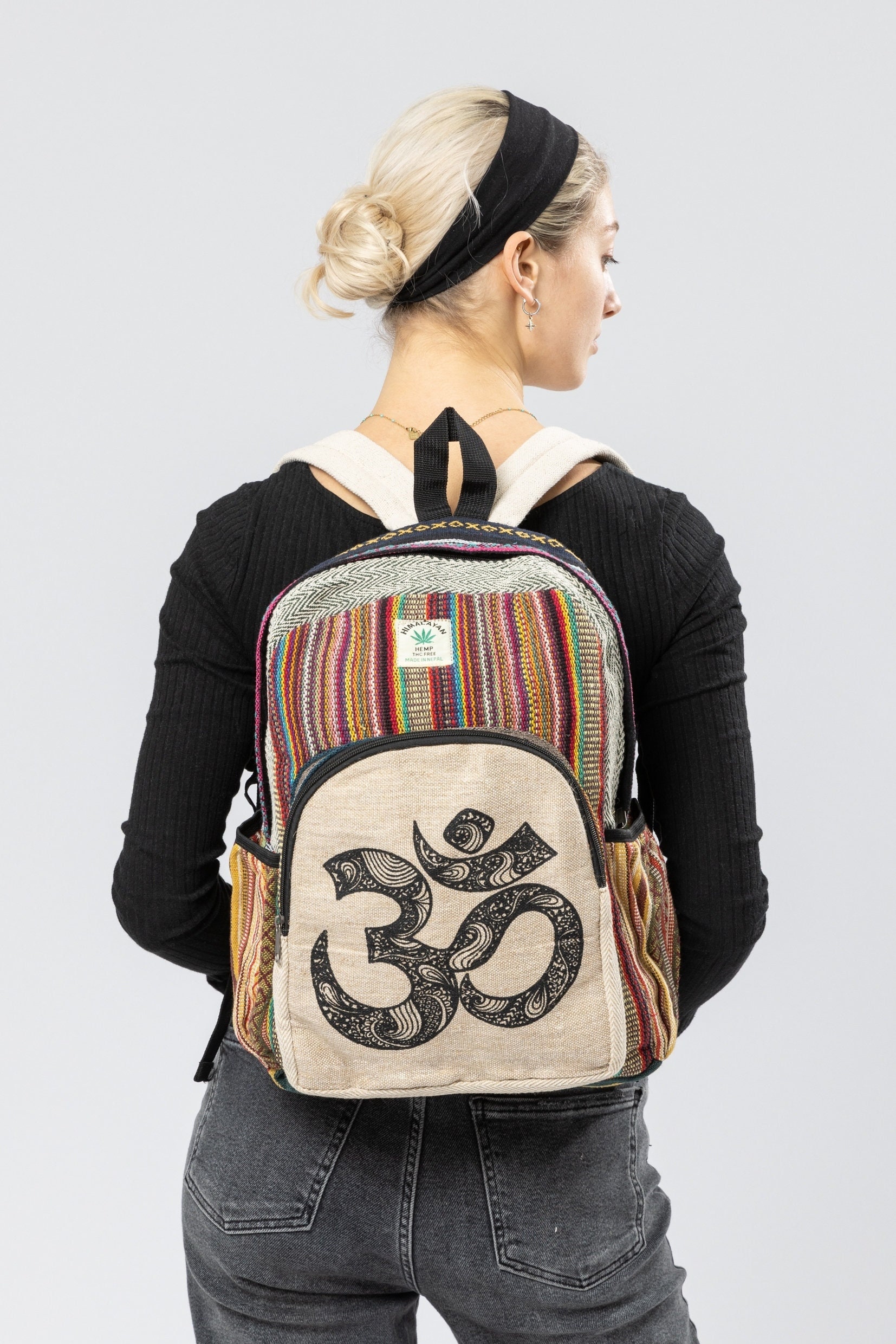 Hemp backpack made in Nepal, hemp from the Himalayas, hemp bag
