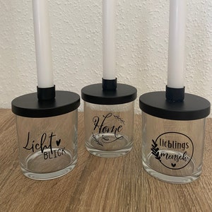 Candle Jar | Jar with lid for stick candles