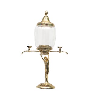 Castle Antiques New Handmade Gold Absinthe Fountain | 2 Spout | Absinthe tower | Absinthe Dispenser | Vintage Absinthe