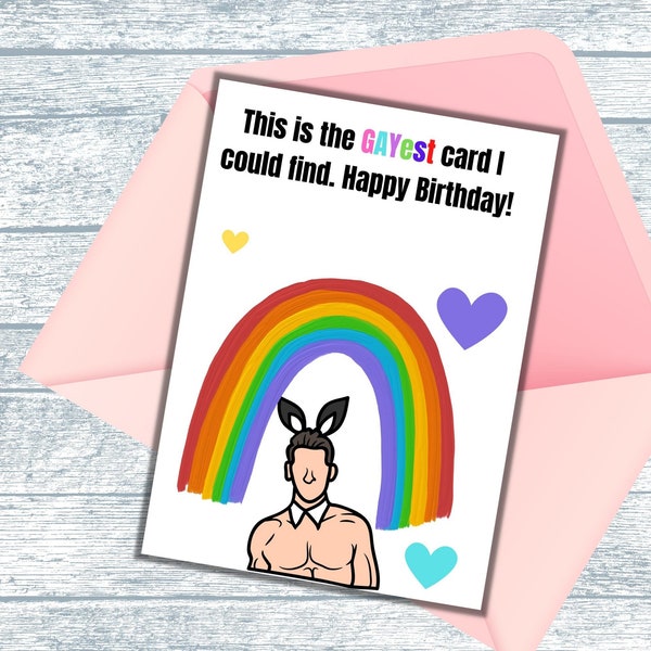 Carte d'anniversaire drôle-carte gay-blague d'anniversaire