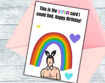Funny birthday card-Gay card-birthday joke