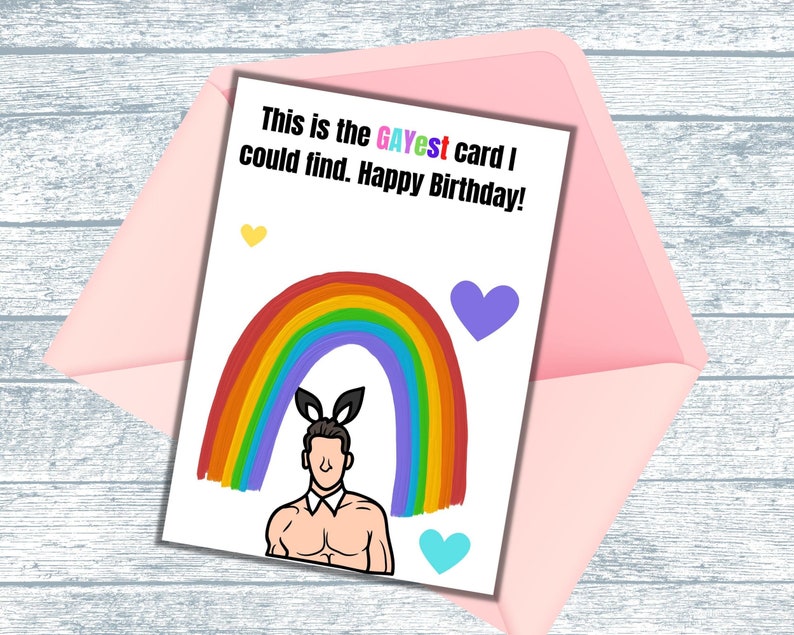 Funny Birthday Cardgay Cardbirthday Joke Etsy