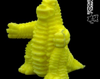 POPY 1980 Red King (Jaune) - vintage Ultraman Kaiju Keshigomu