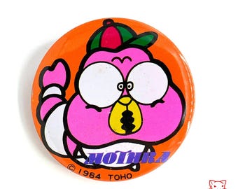Yamakatsu 1984 Godzilland Mothra Button Vintage 80s