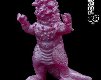 Fujiya 1989 Pandon (violet) - vintage Ultraman Kaiju Keshigomu