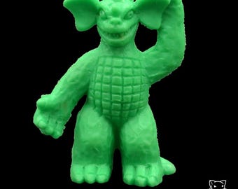 Yamakatsu 1984 Baragon (Green) - Vintage Godzilla Kaiju Keshigomu