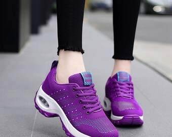 Chaussures femme Chaussures respirantes Chaussures de sport Chaussures de course Chaussures de vol pour femme Chaussures décontractées Chaussures de sport d'été pour femme Chaussures à talons hauts pour femme