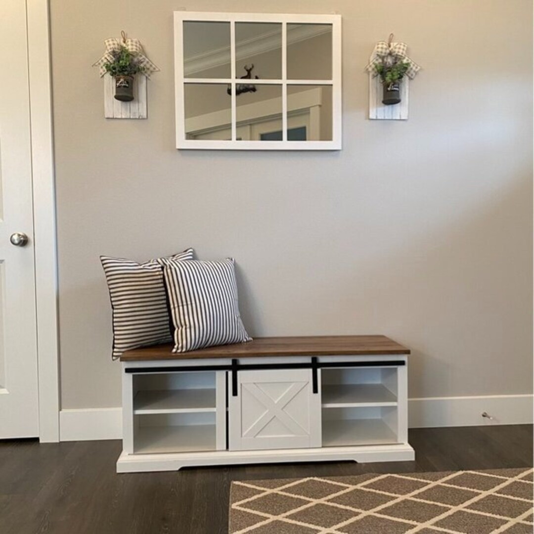 Kosjo Storage Bench Entryway Wooden Bench Wooden Shoe Rack Etsy