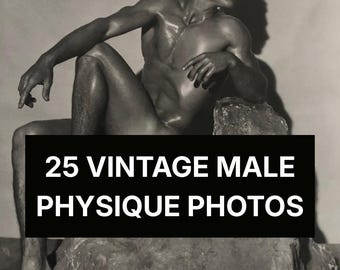 Foto vintage di fisici maschili / Riferimenti di bodybuilding degli anni '40-'60 (digitali)