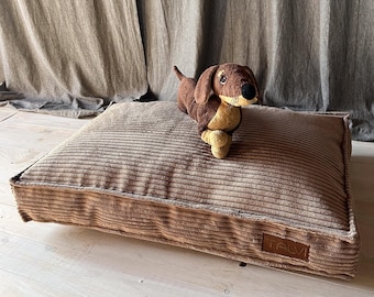 Corduroy Dog Bed | COLORS | Removable Washable Cover | Comfortable Stong Pet Bed | Dog Cushion | Large Small dog bed | Puppy bed