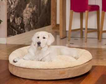Round Soft Pet Bed | Pet Sofa Couch for  Dog Cat | Removable Washable Cushion |  Cosy Dog Couch | Easy to Clean | Pet Gifts |  Large Small