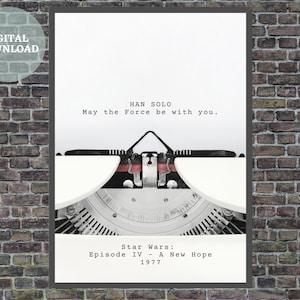 May the Force be with You  // Star Wars Wall Art // Digital Print // Instant Download // Sci-Fi Décor // Movie Décor