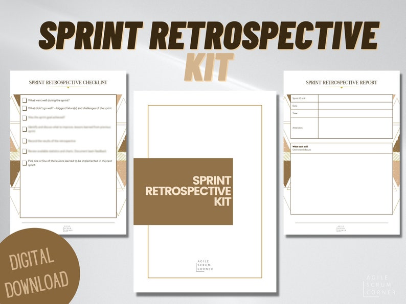 Agile Scrum Sprint Retrospective Kit Sprint Retrospective Meeting 