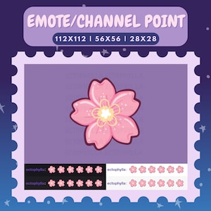 sakura flower channel point icon/emote | Japanese, kawaii, cherry blossom, pink, flowers, pastel, twitch, discord, youtube