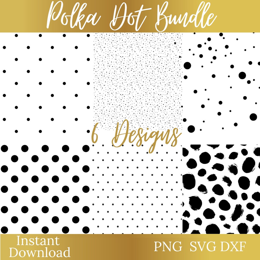 Polka Dot Cutting File,patterns Polka Dots Overlay,png DXF Svg Cut ...