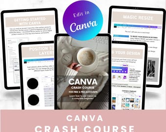 Canva Beginner Crash Course,Canva PLR Training,Canva Tutorial Free & Pro,Canva Templates Guide,Online Business Course,Resell Rights