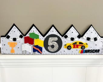 Felt Birthday Crown NASCAR