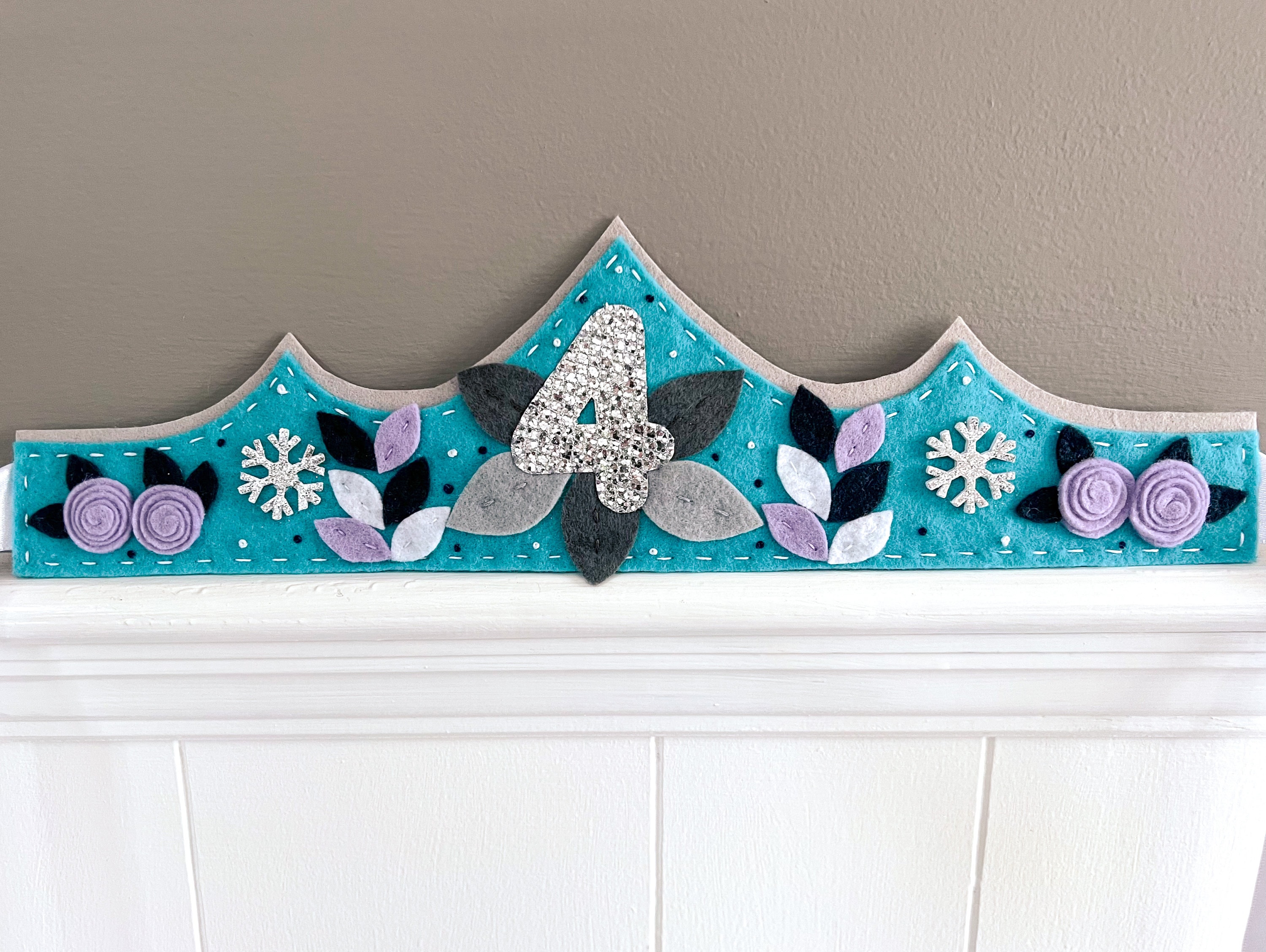 Felt Birthday Tiara Elsa/ Frozen/ Winter