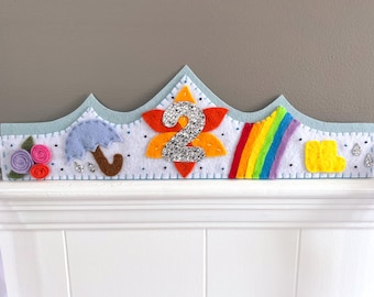 Felt Birthday Tiara Spring