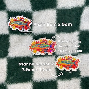 Celestial Pearl Danio Fish Sticker // Glossy Vinyl Sticker