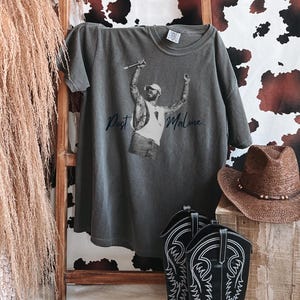 Post Malone Graphic Tee | Posty Concert Mic Pose | Fan Favorite Tee