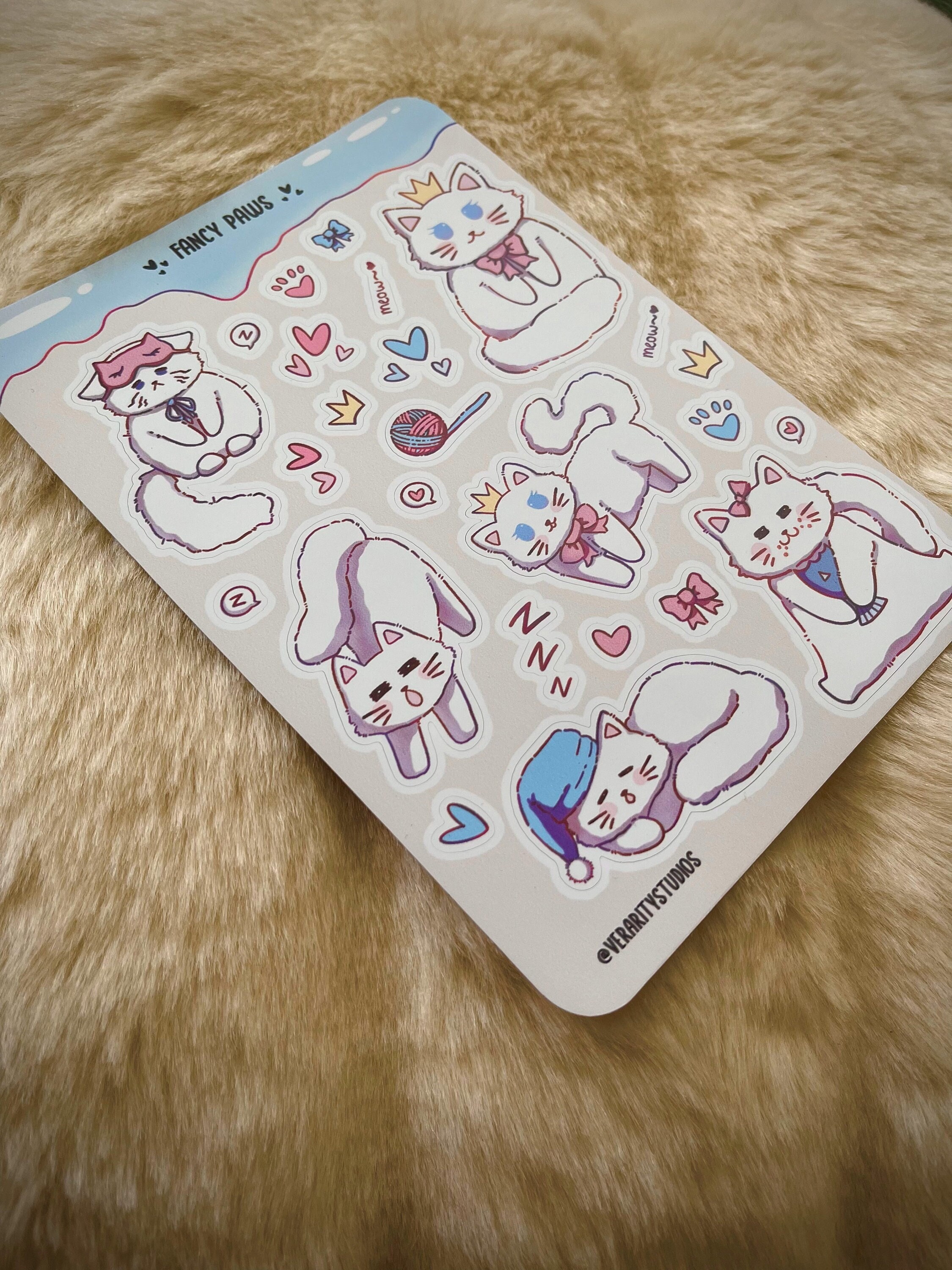 Kawaii Persian Cat Sticker Sheet Cute Cat Stickers for - Etsy