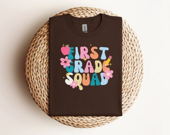 Retro First Grade Teacher Shirt, 1st Grade Teacher Shirt for First Day Of School, Kindergarten Teacher Tshirt, Preschool Teacher T-Shirt