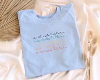 Geestelijke gezondheid is belangrijk shirt, geestelijke gezondheid bewustzijn shirt, angst shirt, therapeut tee, psycholoog shirt, geestelijke gezondheid shirt, mentale tee