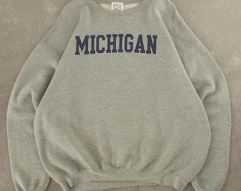 Vintage 1990er Michigan Sweatshirt XL Grau