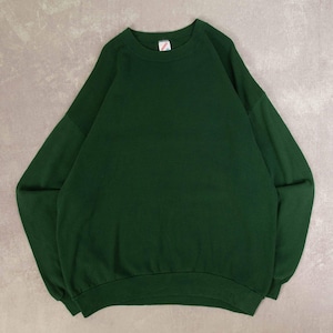 Vintage 90s Blank Sweatshirt 2XL Made in USA Men&#39;s Green Plain