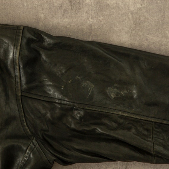 Vintage Nautica Leather Jacket Large Black - image 5