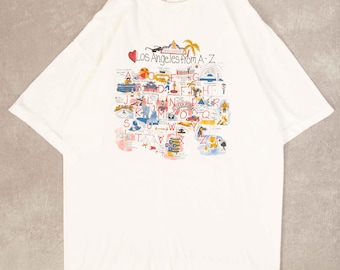 Vintage Los Angeles Single Stitch T-Shirt X-Large Men's 1990s White Location