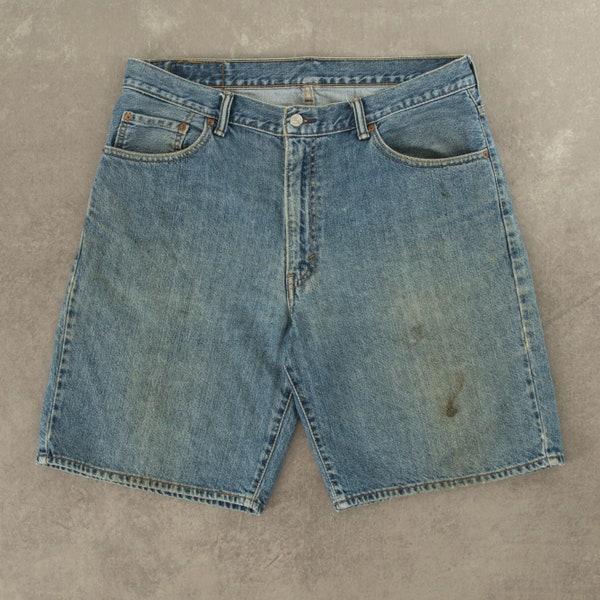 Vintage Levis 550 Denim Shorts W36 Blue