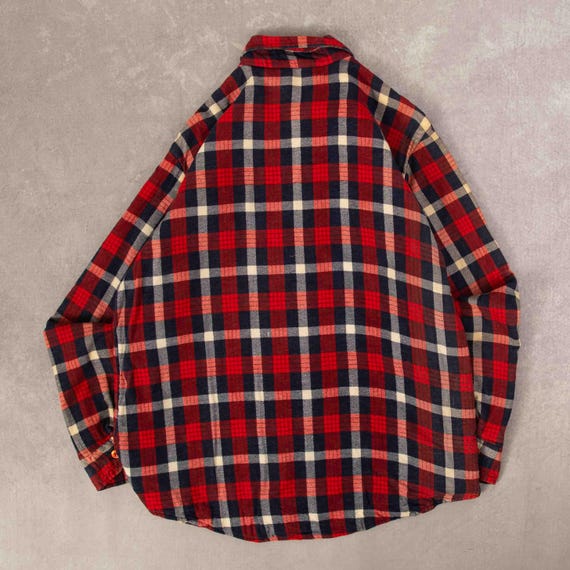 Vintage 90er Jahre Karo Gepolsterte Flanell Hemd Jacke M Herren