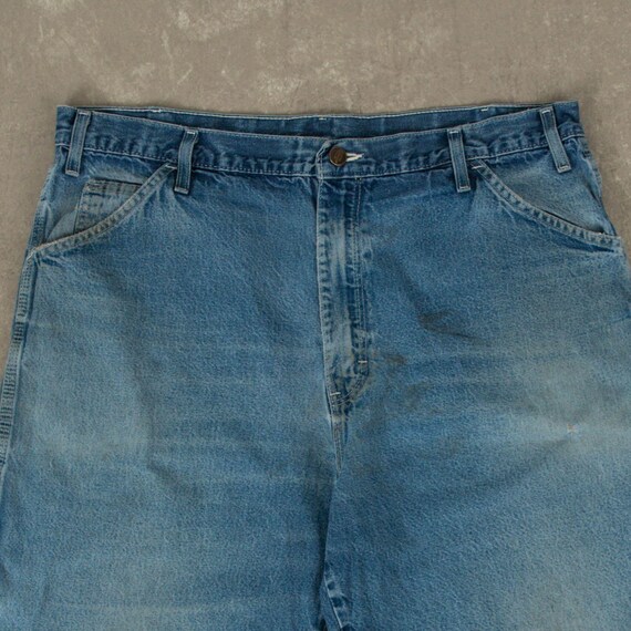 Vintage Dickies Distressed Denim Workwear Carpenter Shorts Vintage Dickies Distressed Denim Workwear Carpenter Shorts