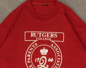 ARTV レタリング 長袖 ロンT 古着 赤 オールド ステューシー カレッジ Vintage 1990s Rutgers College Single Stitch T-shirt XL Red