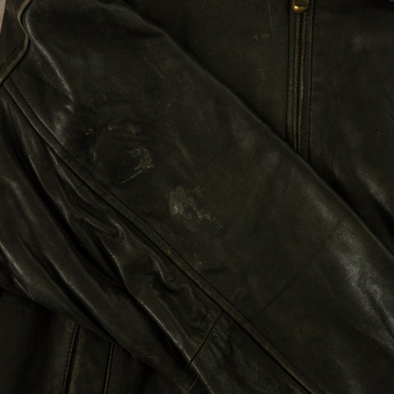 Vintage Nautica Leather Jacket Large Black - image 8