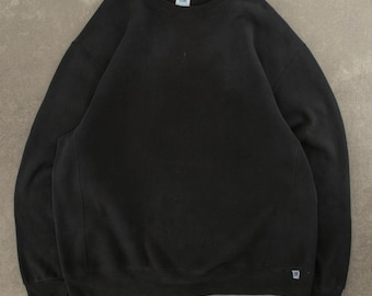 Vintage Russell Athletic Sunfaded Sweatshirt XXL Black