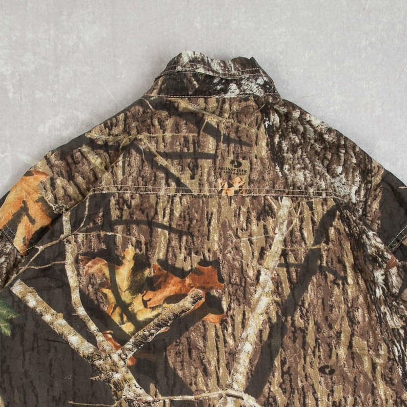 Vintage Mossy Oak Real Tree Shirt Medium Men's Brown Camouflage image 4