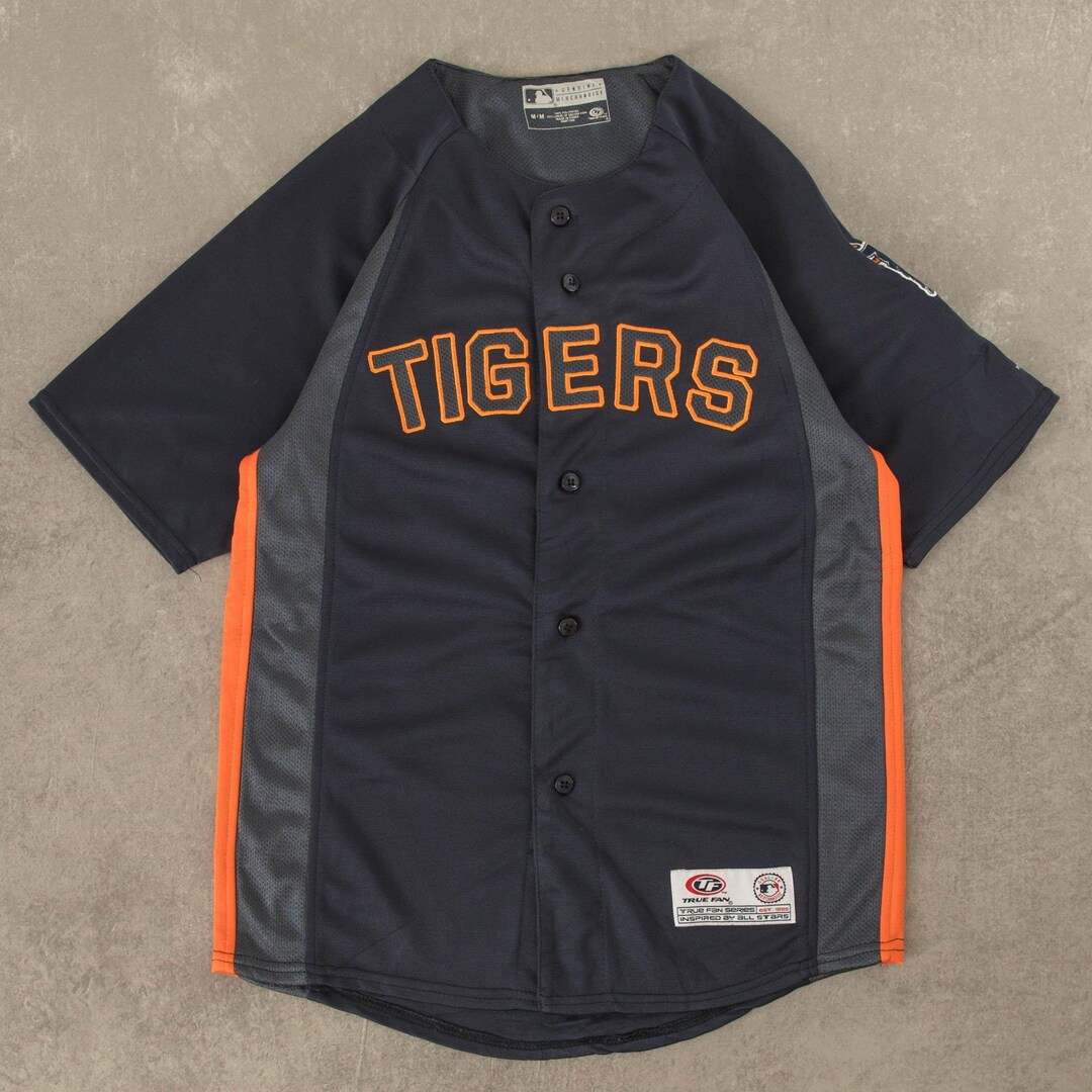 Vintage Detroit Tigers Baseball Jersey Small Blue