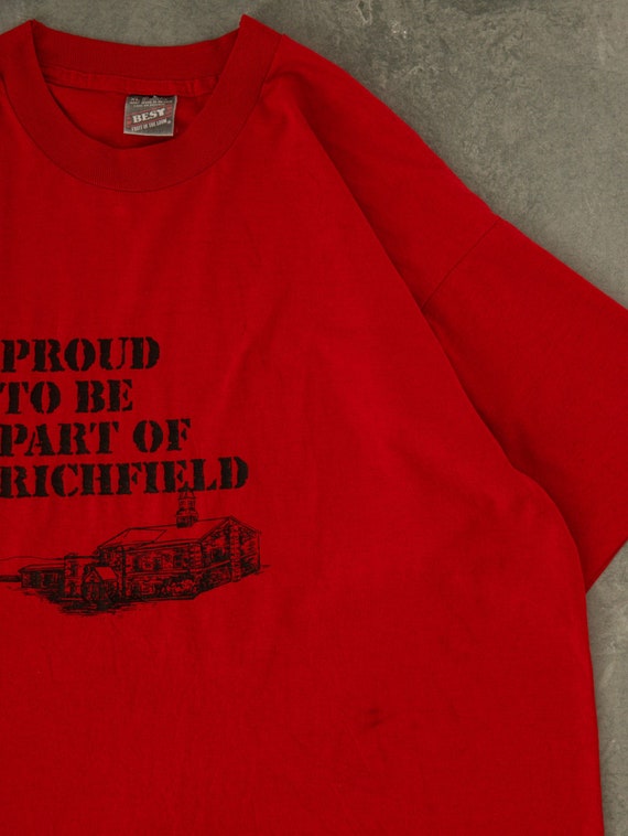 Vintage 1990s Richfield Single Stitch T-Shirt Gra… - image 3