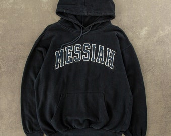 Vintage Messiah Hooded Sweatshirt Small Blue
