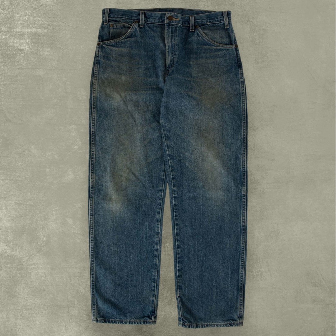 Dickies Men's Straight Denim Pants, Size W36 unclear blue type Vintage Second Hand
