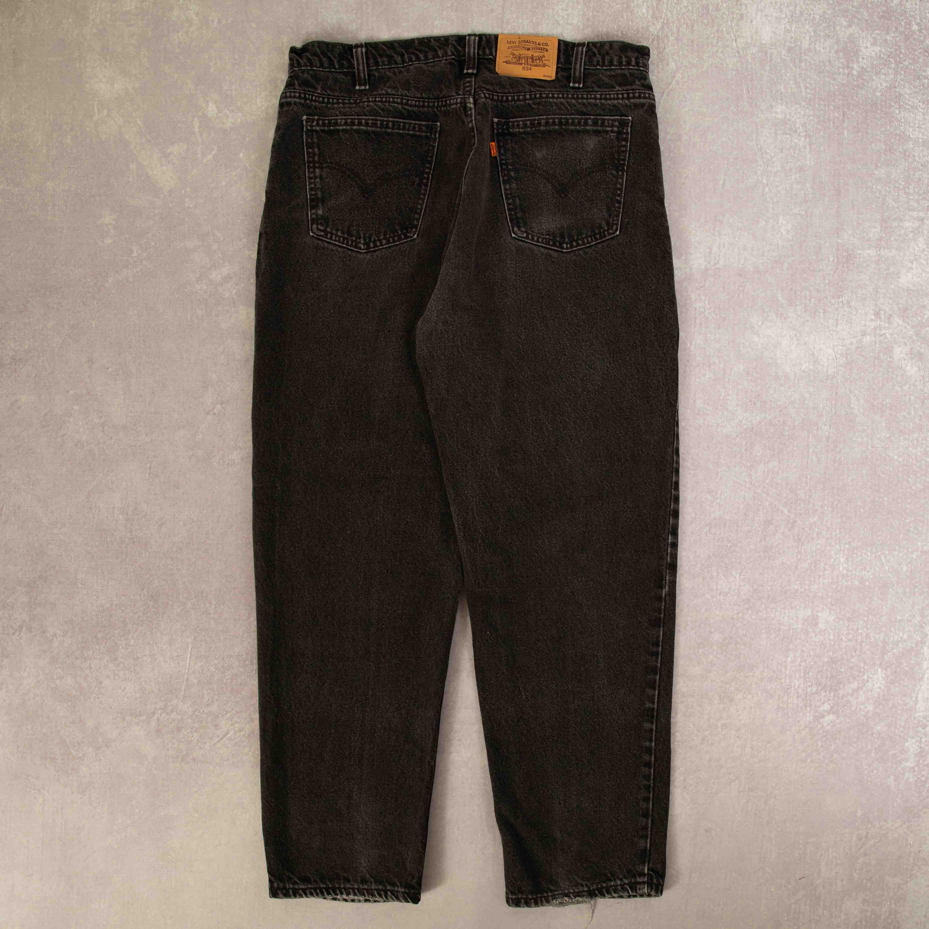 Vintage Levi's 90s 634 Straight Fit Orange Tab Jeans W34 L30