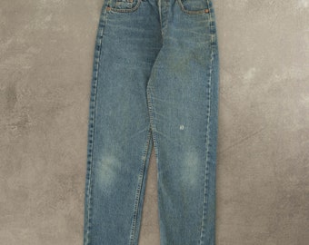 Vintage 1994 Levi's 818 Orange Tab Jeans W27 L30 Blue